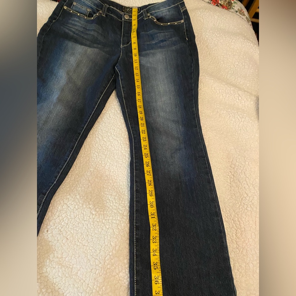 Cato premium 14P Stylish Dark Blue Women's Straight Leg Jeans - Picture 3 of 11